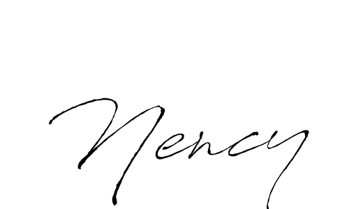 Nency stylish signature style. Best Handwritten Sign (Antro_Vectra) for my name. Handwritten Signature Collection Ideas for my name Nency. Nency signature style 6 images and pictures png