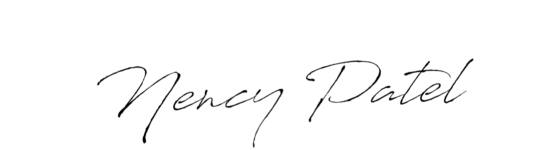 Antro_Vectra is a professional signature style that is perfect for those who want to add a touch of class to their signature. It is also a great choice for those who want to make their signature more unique. Get Nency Patel name to fancy signature for free. Nency Patel signature style 6 images and pictures png