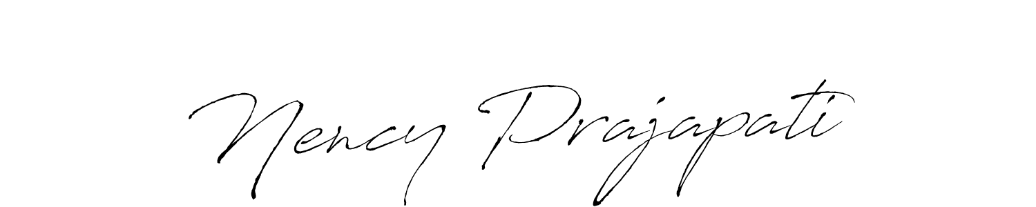 if you are searching for the best signature style for your name Nency Prajapati. so please give up your signature search. here we have designed multiple signature styles  using Antro_Vectra. Nency Prajapati signature style 6 images and pictures png