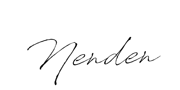 How to make Nenden signature? Antro_Vectra is a professional autograph style. Create handwritten signature for Nenden name. Nenden signature style 6 images and pictures png