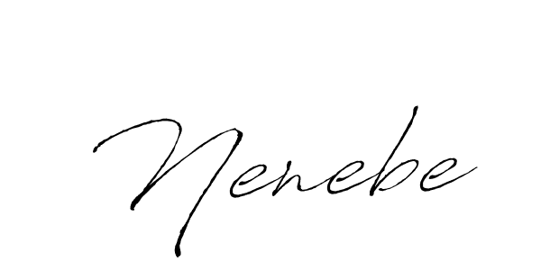 How to make Nenebe name signature. Use Antro_Vectra style for creating short signs online. This is the latest handwritten sign. Nenebe signature style 6 images and pictures png