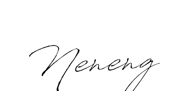 Create a beautiful signature design for name Neneng. With this signature (Antro_Vectra) fonts, you can make a handwritten signature for free. Neneng signature style 6 images and pictures png