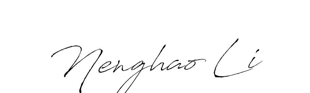 How to make Nenghao Li name signature. Use Antro_Vectra style for creating short signs online. This is the latest handwritten sign. Nenghao Li signature style 6 images and pictures png