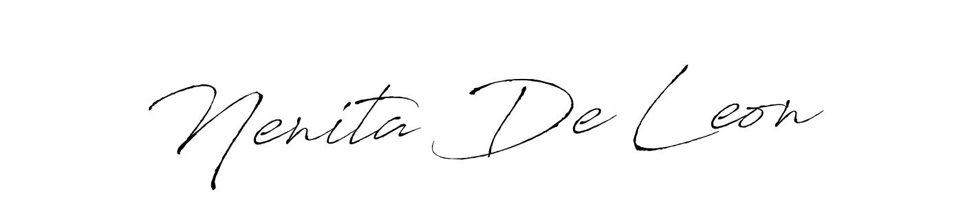 if you are searching for the best signature style for your name Nenita De Leon. so please give up your signature search. here we have designed multiple signature styles  using Antro_Vectra. Nenita De Leon signature style 6 images and pictures png