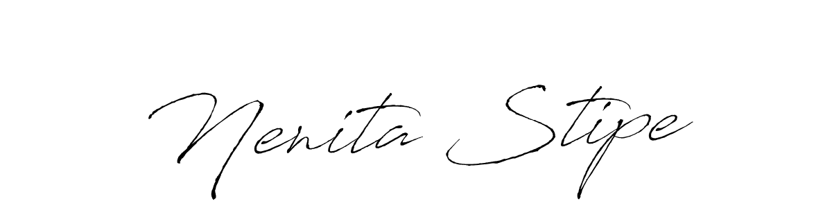 Also You can easily find your signature by using the search form. We will create Nenita Stipe name handwritten signature images for you free of cost using Antro_Vectra sign style. Nenita Stipe signature style 6 images and pictures png