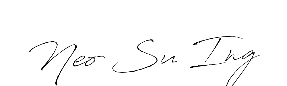 You should practise on your own different ways (Antro_Vectra) to write your name (Neo Su Ing) in signature. don't let someone else do it for you. Neo Su Ing signature style 6 images and pictures png