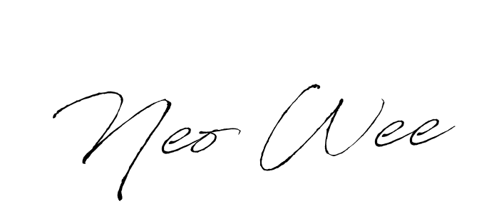 Antro_Vectra is a professional signature style that is perfect for those who want to add a touch of class to their signature. It is also a great choice for those who want to make their signature more unique. Get Neo Wee name to fancy signature for free. Neo Wee signature style 6 images and pictures png