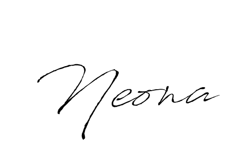 Neona stylish signature style. Best Handwritten Sign (Antro_Vectra) for my name. Handwritten Signature Collection Ideas for my name Neona. Neona signature style 6 images and pictures png