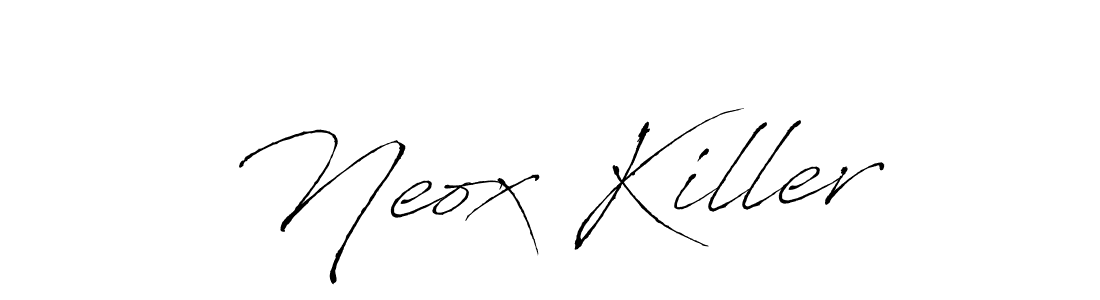 How to make Neox Killer name signature. Use Antro_Vectra style for creating short signs online. This is the latest handwritten sign. Neox Killer signature style 6 images and pictures png