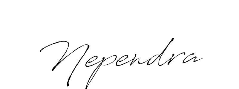 Use a signature maker to create a handwritten signature online. With this signature software, you can design (Antro_Vectra) your own signature for name Nependra. Nependra signature style 6 images and pictures png