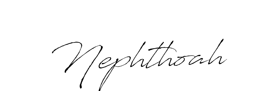 Use a signature maker to create a handwritten signature online. With this signature software, you can design (Antro_Vectra) your own signature for name Nephthoah. Nephthoah signature style 6 images and pictures png