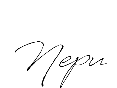 Nepu stylish signature style. Best Handwritten Sign (Antro_Vectra) for my name. Handwritten Signature Collection Ideas for my name Nepu. Nepu signature style 6 images and pictures png