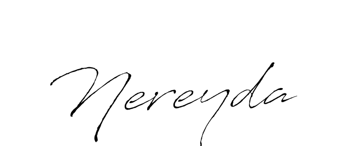 Design your own signature with our free online signature maker. With this signature software, you can create a handwritten (Antro_Vectra) signature for name Nereyda. Nereyda signature style 6 images and pictures png