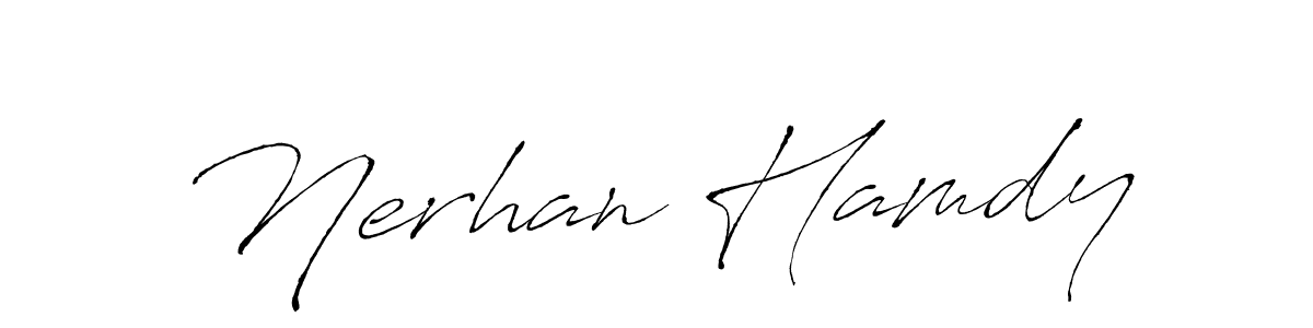 Also You can easily find your signature by using the search form. We will create Nerhan Hamdy name handwritten signature images for you free of cost using Antro_Vectra sign style. Nerhan Hamdy signature style 6 images and pictures png