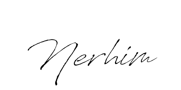 Nerhim stylish signature style. Best Handwritten Sign (Antro_Vectra) for my name. Handwritten Signature Collection Ideas for my name Nerhim. Nerhim signature style 6 images and pictures png