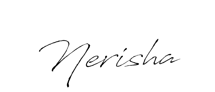 Design your own signature with our free online signature maker. With this signature software, you can create a handwritten (Antro_Vectra) signature for name Nerisha. Nerisha signature style 6 images and pictures png