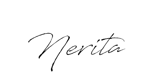 Nerita stylish signature style. Best Handwritten Sign (Antro_Vectra) for my name. Handwritten Signature Collection Ideas for my name Nerita. Nerita signature style 6 images and pictures png