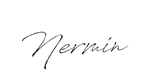 Similarly Antro_Vectra is the best handwritten signature design. Signature creator online .You can use it as an online autograph creator for name Nermin. Nermin signature style 6 images and pictures png