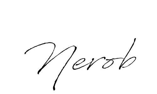 How to make Nerob signature? Antro_Vectra is a professional autograph style. Create handwritten signature for Nerob name. Nerob signature style 6 images and pictures png