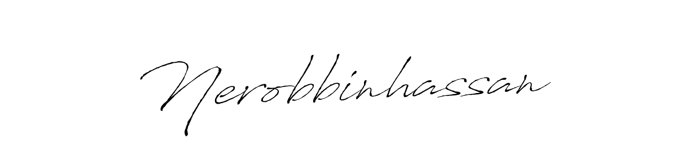 Use a signature maker to create a handwritten signature online. With this signature software, you can design (Antro_Vectra) your own signature for name Nerobbinhassan. Nerobbinhassan signature style 6 images and pictures png