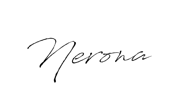 Make a beautiful signature design for name Nerona. With this signature (Antro_Vectra) style, you can create a handwritten signature for free. Nerona signature style 6 images and pictures png