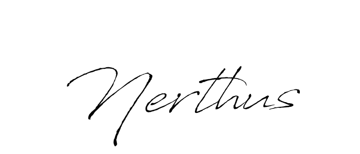 Make a beautiful signature design for name Nerthus. With this signature (Antro_Vectra) style, you can create a handwritten signature for free. Nerthus signature style 6 images and pictures png