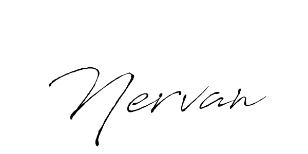 Use a signature maker to create a handwritten signature online. With this signature software, you can design (Antro_Vectra) your own signature for name Nervan. Nervan signature style 6 images and pictures png