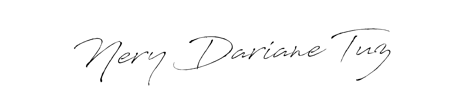 Nery Dariane Tuz stylish signature style. Best Handwritten Sign (Antro_Vectra) for my name. Handwritten Signature Collection Ideas for my name Nery Dariane Tuz. Nery Dariane Tuz signature style 6 images and pictures png