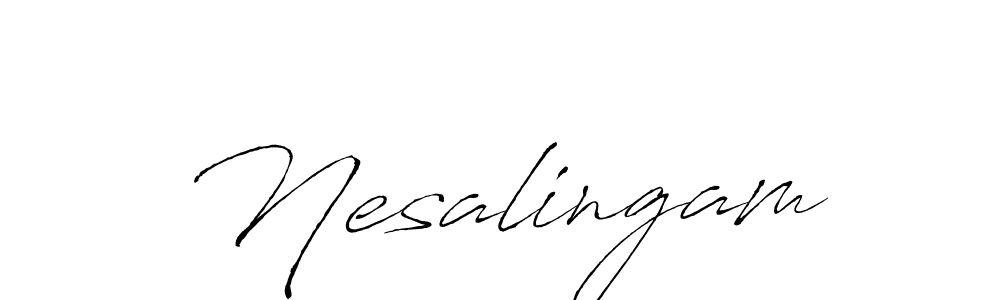 The best way (Antro_Vectra) to make a short signature is to pick only two or three words in your name. The name Nesalingam include a total of six letters. For converting this name. Nesalingam signature style 6 images and pictures png