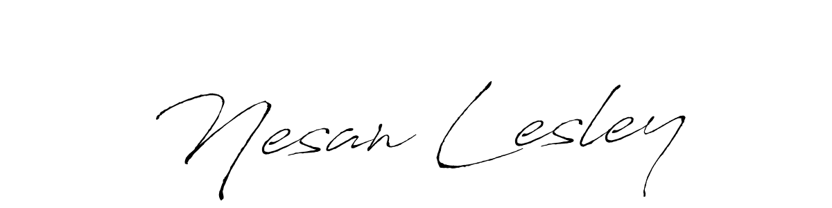 How to make Nesan Lesley name signature. Use Antro_Vectra style for creating short signs online. This is the latest handwritten sign. Nesan Lesley signature style 6 images and pictures png