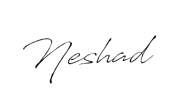 Neshad stylish signature style. Best Handwritten Sign (Antro_Vectra) for my name. Handwritten Signature Collection Ideas for my name Neshad. Neshad signature style 6 images and pictures png