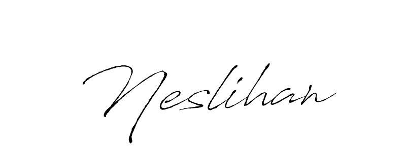 Use a signature maker to create a handwritten signature online. With this signature software, you can design (Antro_Vectra) your own signature for name Neslihan. Neslihan signature style 6 images and pictures png