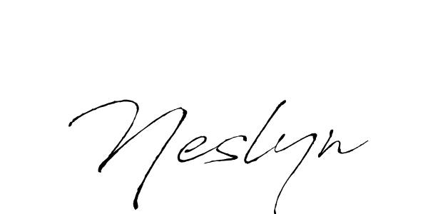 How to make Neslyn name signature. Use Antro_Vectra style for creating short signs online. This is the latest handwritten sign. Neslyn signature style 6 images and pictures png