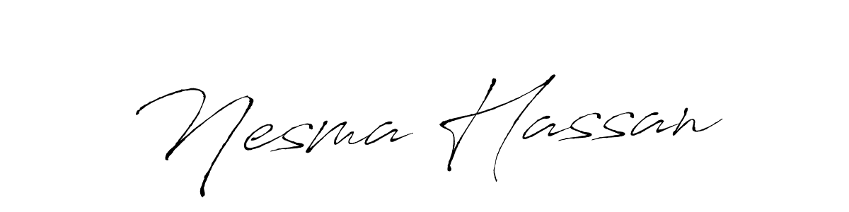 Use a signature maker to create a handwritten signature online. With this signature software, you can design (Antro_Vectra) your own signature for name Nesma Hassan. Nesma Hassan signature style 6 images and pictures png