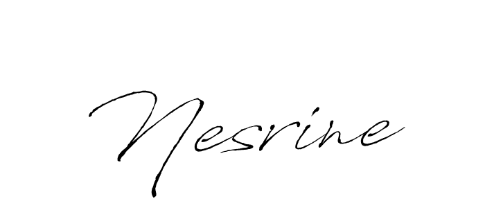 Also we have Nesrine name is the best signature style. Create professional handwritten signature collection using Antro_Vectra autograph style. Nesrine signature style 6 images and pictures png