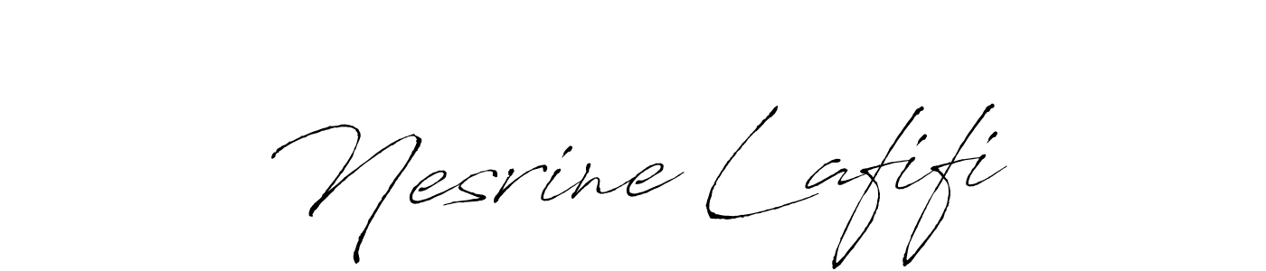 You should practise on your own different ways (Antro_Vectra) to write your name (Nesrine Lafifi) in signature. don't let someone else do it for you. Nesrine Lafifi signature style 6 images and pictures png