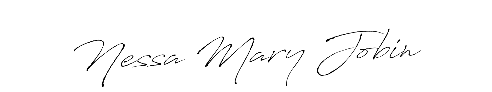Make a beautiful signature design for name Nessa Mary Jobin. Use this online signature maker to create a handwritten signature for free. Nessa Mary Jobin signature style 6 images and pictures png