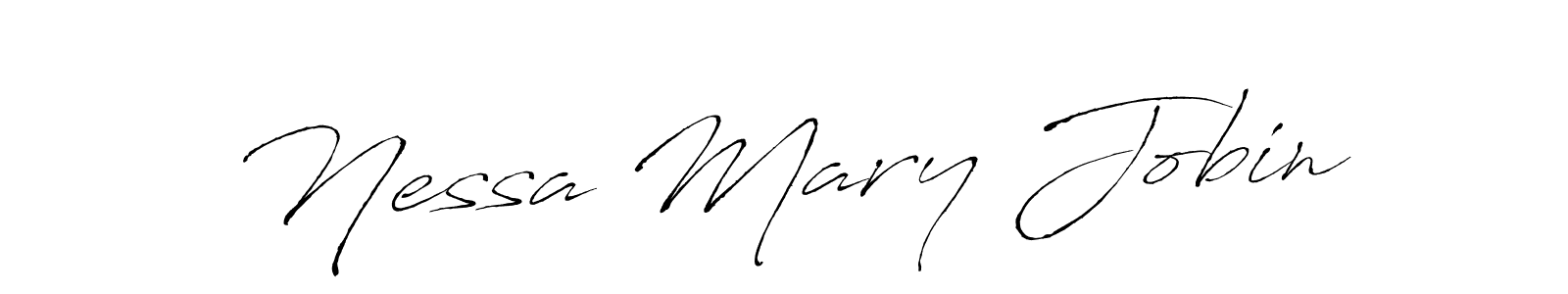 Make a beautiful signature design for name Nessa Mary Jobin. Use this online signature maker to create a handwritten signature for free. Nessa Mary Jobin signature style 6 images and pictures png