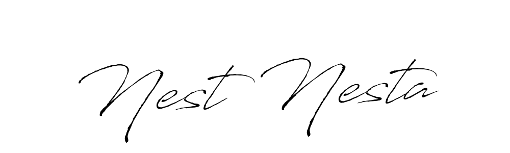 Antro_Vectra is a professional signature style that is perfect for those who want to add a touch of class to their signature. It is also a great choice for those who want to make their signature more unique. Get Nest Nesta name to fancy signature for free. Nest Nesta signature style 6 images and pictures png