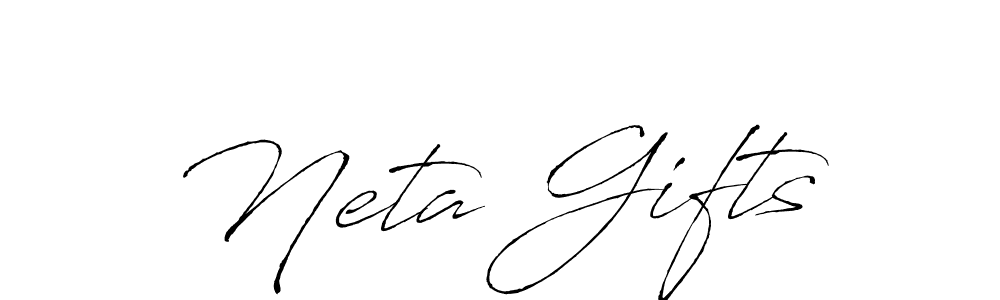 Create a beautiful signature design for name Neta Gifts. With this signature (Antro_Vectra) fonts, you can make a handwritten signature for free. Neta Gifts signature style 6 images and pictures png