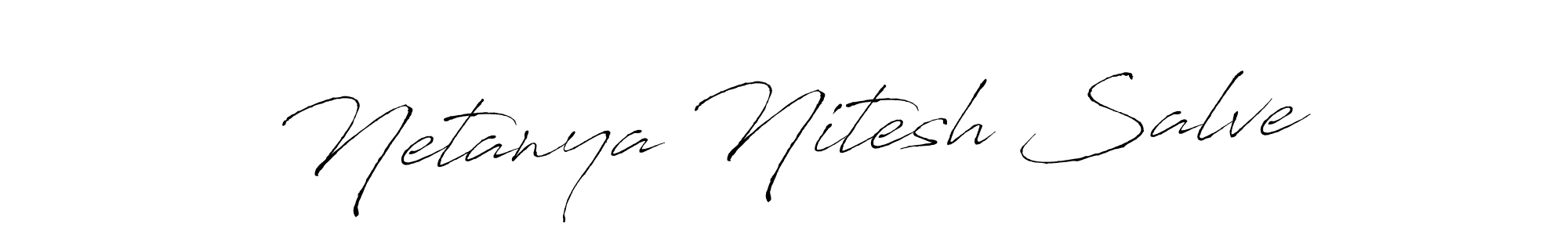 Also we have Netanya Nitesh Salve name is the best signature style. Create professional handwritten signature collection using Antro_Vectra autograph style. Netanya Nitesh Salve signature style 6 images and pictures png