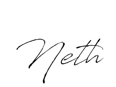 How to make Neth name signature. Use Antro_Vectra style for creating short signs online. This is the latest handwritten sign. Neth signature style 6 images and pictures png