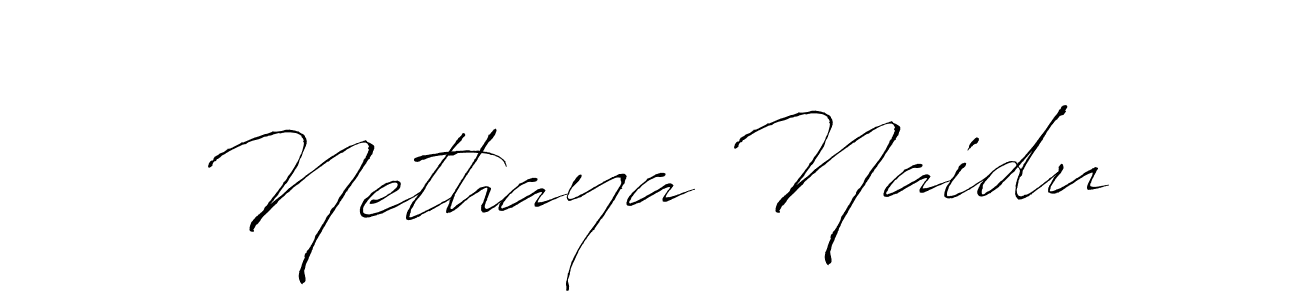 The best way (Antro_Vectra) to make a short signature is to pick only two or three words in your name. The name Nethaya Naidu include a total of six letters. For converting this name. Nethaya Naidu signature style 6 images and pictures png