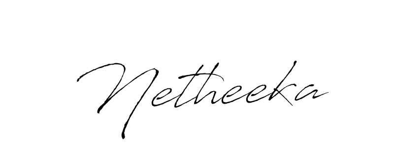 Make a beautiful signature design for name Netheeka. With this signature (Antro_Vectra) style, you can create a handwritten signature for free. Netheeka signature style 6 images and pictures png