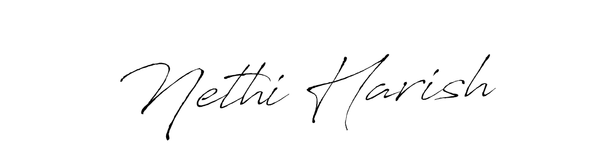 if you are searching for the best signature style for your name Nethi Harish. so please give up your signature search. here we have designed multiple signature styles  using Antro_Vectra. Nethi Harish signature style 6 images and pictures png
