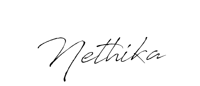 Antro_Vectra is a professional signature style that is perfect for those who want to add a touch of class to their signature. It is also a great choice for those who want to make their signature more unique. Get Nethika name to fancy signature for free. Nethika signature style 6 images and pictures png