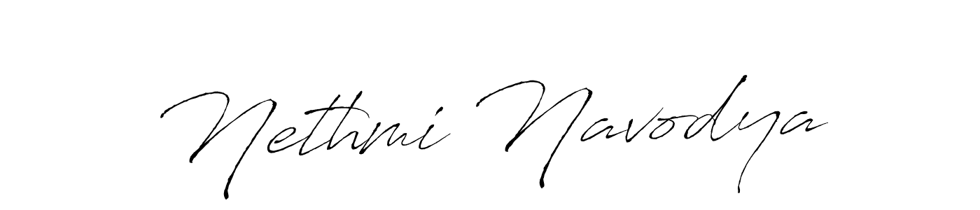 Create a beautiful signature design for name Nethmi Navodya. With this signature (Antro_Vectra) fonts, you can make a handwritten signature for free. Nethmi Navodya signature style 6 images and pictures png