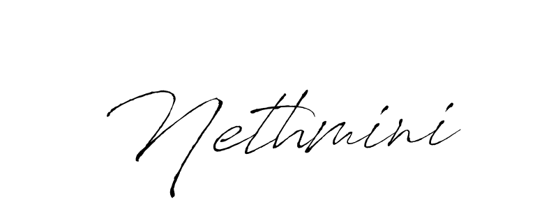 How to make Nethmini name signature. Use Antro_Vectra style for creating short signs online. This is the latest handwritten sign. Nethmini signature style 6 images and pictures png