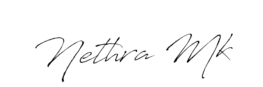 if you are searching for the best signature style for your name Nethra Mk. so please give up your signature search. here we have designed multiple signature styles  using Antro_Vectra. Nethra Mk signature style 6 images and pictures png