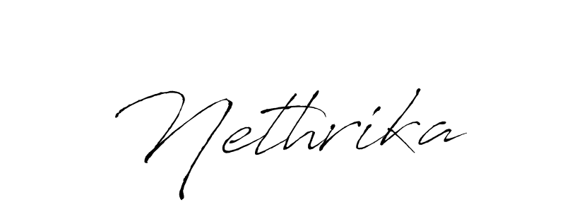 Antro_Vectra is a professional signature style that is perfect for those who want to add a touch of class to their signature. It is also a great choice for those who want to make their signature more unique. Get Nethrika name to fancy signature for free. Nethrika signature style 6 images and pictures png
